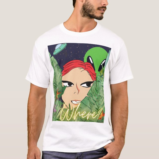 Camiseta onde está a alienígena (Frente)