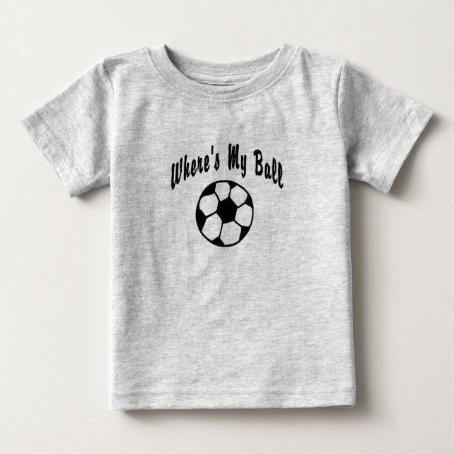 Camiseta Onde está a minha bola de futebol? (Frente)