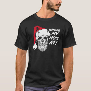 Camiseta Onde está a minha casa no crânio de Natal e no Cha