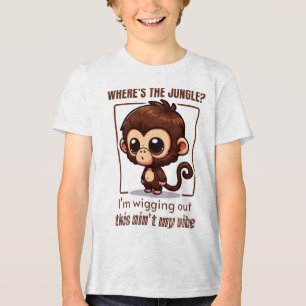 Camiseta Onde está a Selva? Eu estou apagando o fluffy