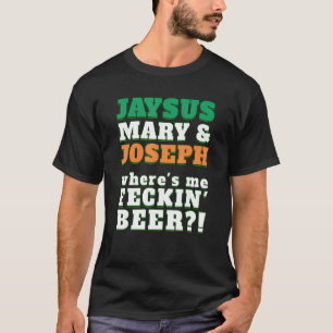 Camiseta Onde está minha CERVEJA Irlandesa Engraçada Shir
