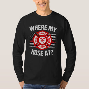 Camiseta Onde Está Minha Mangueira Bandeira Linha Vermelha