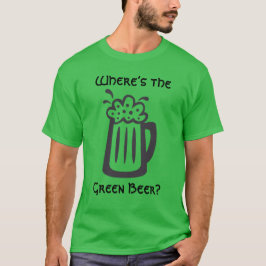 Camiseta Onde está o dia de Patrick da Rua de Cerveja Verde