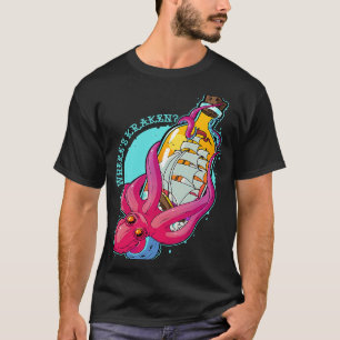 Camiseta Onde está o Kraken Octopus Sea Animal Tentacle Oct