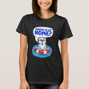Camiseta Onde Está O Meu Urso Polar De Casa, Bebê, Aquecime