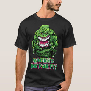 Camiseta Onde está o monstro do partido, Slime Halloween