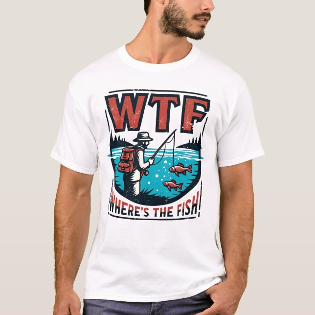 Camiseta Onde está o peixe? (Frente)