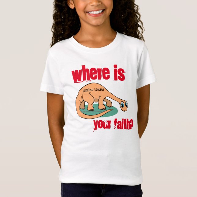 Camiseta Onde está sua fé? Personalizar (Frente)