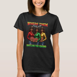 Camiseta Onde Estão Os Fãs De Botas No Chão Cowgirl Preta