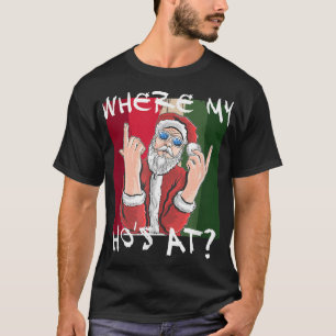 Camiseta Onde meus filhos no Papai Noel Crude Feliz Natal