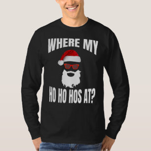 Camiseta Onde Minha Mão No Natal - Papais noeis Ho Ho Hos