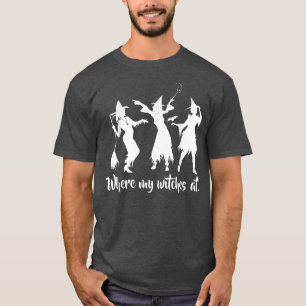 Camiseta Onde minhas Bruxas na Festa do Halloween