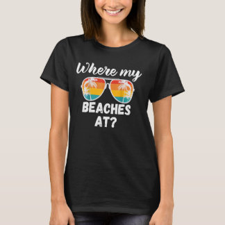 Camiseta Onde Minhas Praias No Engraçado Verão De Férias Na