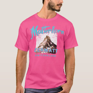 Camiseta Onde Montanha Matterhorn Suíça Zermatt Escalada de