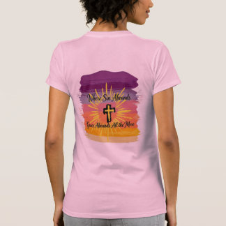 Camiseta Onde o Pecado Abunda Cruz Scripto Pôr do Sol