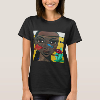 Camiseta Onde os Pensamentos Nadem | Arte Afrocentrada de M