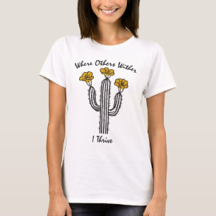Camiseta Onde Outros Espiam, Eu Vivo - Cactus Resiliente