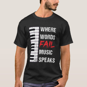 Camiseta Onde Palavras Falham Música Falam Paz No Mundo