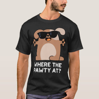 Camiseta Onde Pawy No Cachorro Bonito Pun