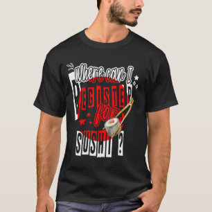 Camiseta Onde posso me registrar para uma diversão de Comid