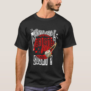 Camiseta Onde posso me registrar para uma diversão de Comid