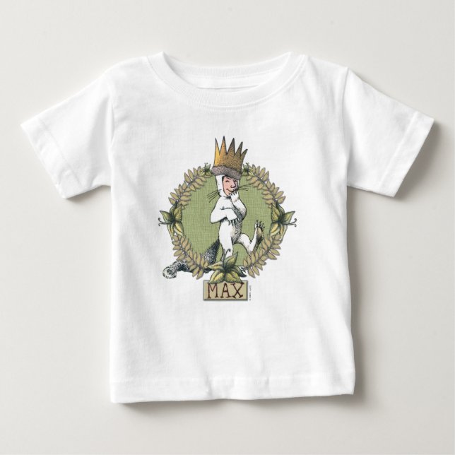 Camiseta Onde Vivem os Monstros | Crachá do Max (Frente)
