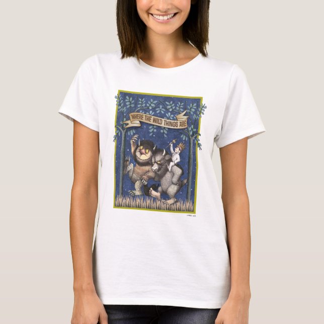 Camiseta Onde Vivem os Monstros em Gráficos (Frente)