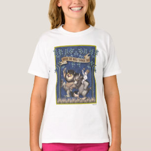 Camiseta Onde Vivem os Monstros em Quadrinhos