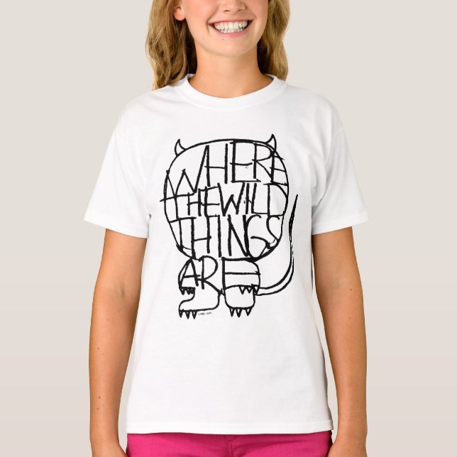 Camiseta Onde Vivem os Monstros | Esboço do Monstro (Frente)