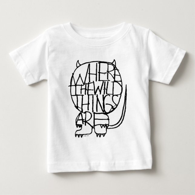 Camiseta Onde Vivem os Monstros | Esboço do Monstro Selvage (Frente)