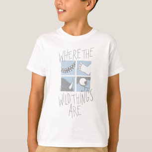 Camiseta Onde Vivem os Monstros Gráfico Quadrado