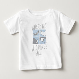 Camiseta Onde Vivem os Monstros   Gráfico Quadrado