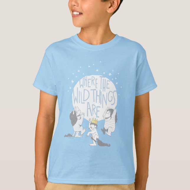 Camiseta Onde Vivem os Monstros | Lua & Estrelas (Frente)