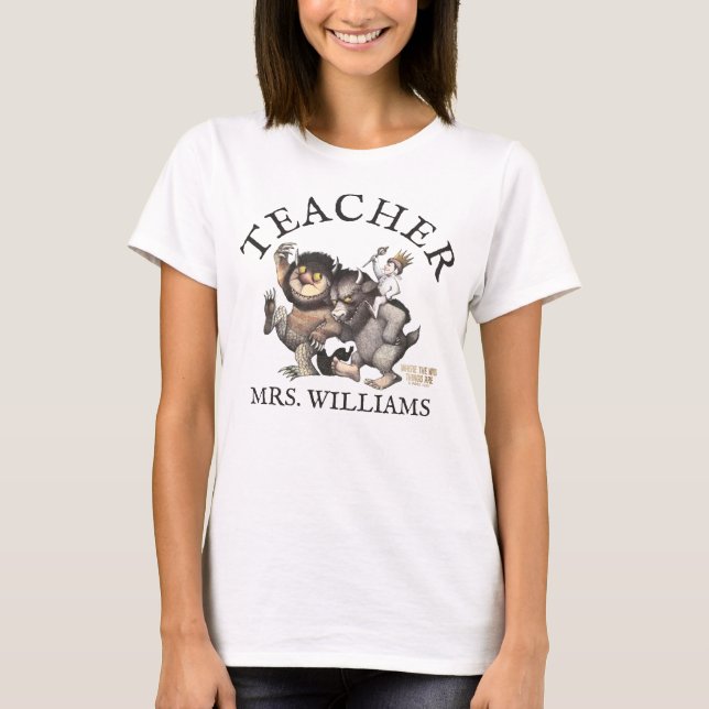 Camiseta Onde Vivem os Monstros Professor (Frente)