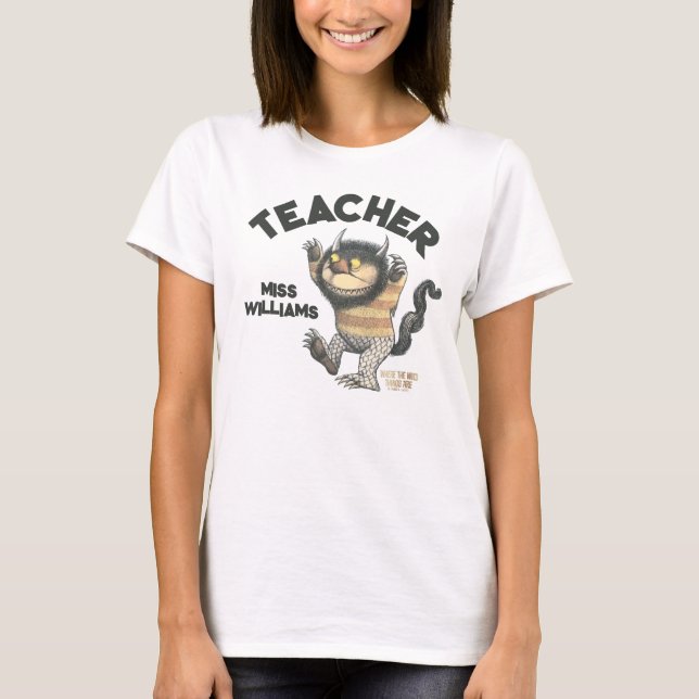 Camiseta Onde Vivem os Monstros Professor (Frente)