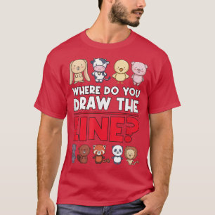 Camiseta Onde Você Desenhar A Linha Vegetariana Fu