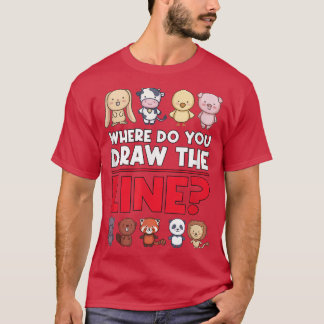 Camiseta Onde Você Desenhar A Linha Vegetariana Fu