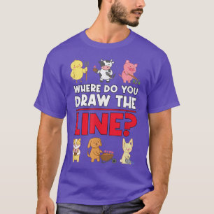 Camiseta Onde Você Desenhar A Linha Vegetariana Fu