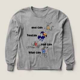 Camiseta One Can Toucan Red Can Blue Can Boys LS Shirt