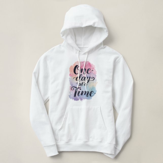 Camiseta "One Day at a Time" Inspirational Quote (Frente do Design)