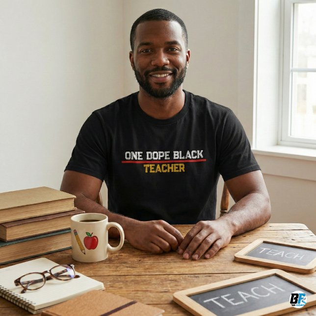 Camiseta One Dope Black Teacher African American Educator (Criador carregado)