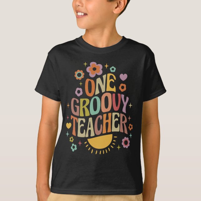 Camiseta One groovy teacher (Frente)