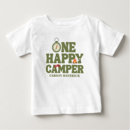Camiseta One Happy Camper Boys Birthday 