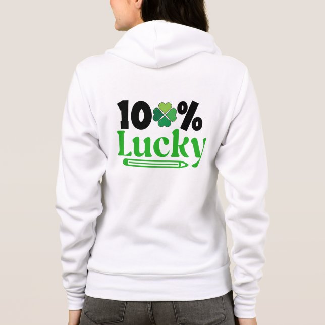 Camiseta One Hundred Percent Lucky St. Patrick’s Day -61101 (Verso)