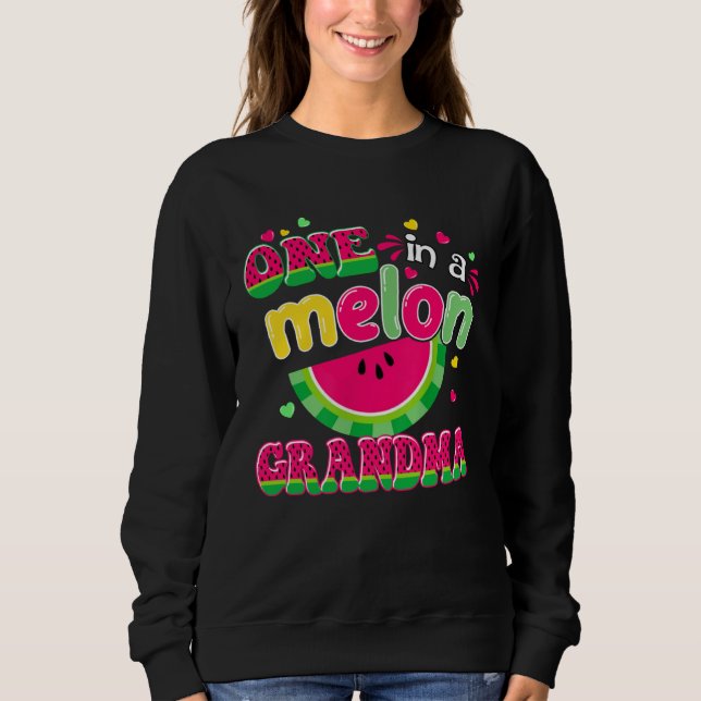 Camiseta One In A Melon Grandma  Bday Matching Group Summer (Frente)