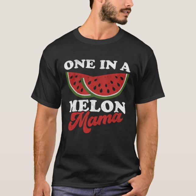 Camiseta One In A Melon Mama  Watermelon Summer Retro Cute  (Frente)