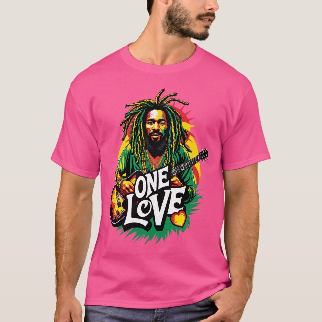 Camiseta One Love el Rey del Reggae (Frente)