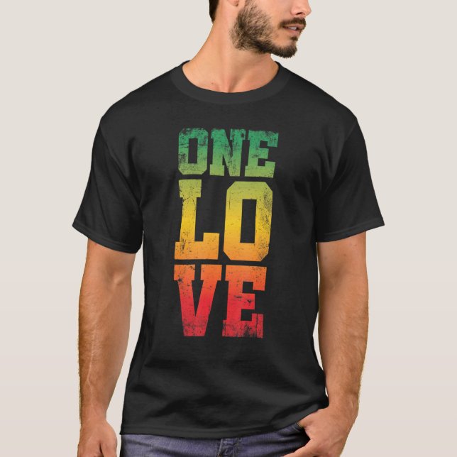Camiseta One Love For Reggae Rasta 2 (Frente)