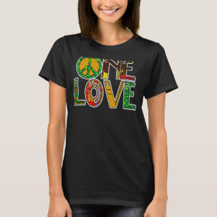 Camiseta One Love Jamaica Rasta Reggage Peace Black History