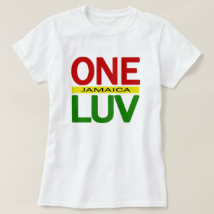 Camiseta One Love Jamaica Red Dourada Green